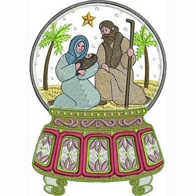 Matriz de matriz Matriz De Bordado Bola De Natal Sagrada Família